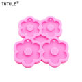 Shiny plum blossom Keychain Earrings Silicone Mold DIY plum blossom Clay epoxy resin Accessories Silicone Mould Chocolate Molds. 