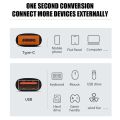 Rifah OTG10 6A 120W Type C Otg USB 3.1 Otg Super Fast Data Transfer Charging Type C OTG Mini Metal Black.