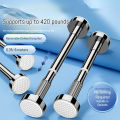 Multifunctional Extendable Rod Adjustable Stainless Steel Curtain Telescopic Pole Household Hanging Rod Bathroom Product 50-80cm.