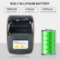 Mini 58mm Thermal Portable Receipt Wireless Ticket Printer  Portable Mobile Bluetooth For Android IOS Thermal Bill Printer. 