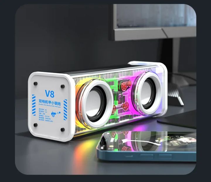 V8%20Transparent%20Mecha%20Music%20Speakers%20Bluetooth%20Wireless%205.0%20Bass%20Diaphragm%20Subwoofer%20TWS%20Stereo%20RGB%20Light%20Mini%20Party%20speaker%20%EF%BB%BF%20-%20Image%207