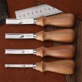 4PCS Leather Edge Skiving Beveler Tools Wide Leather Craft Edge Beveler Tool Kit Leather Edge Trimmer for DIY Leather Craft Tool.