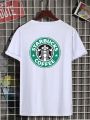 Black And White Starbucks Tshirt Unisex. 