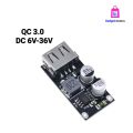 Qc3.0 qc2.0 3V 5V 9V 12V USB Fast Charger DC-DC Buck Converter Charging Step Down Module 6-32V | 18w Fast charging power bank circuit |. 