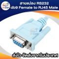 150 cm RJ45 male serial DB9 9 pin female connector for Management Console (light blue). 