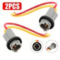 2PCS Pigtail Wire Female Socket 194 168 T10 PGS Front Rear Turn Signal Light Plug.