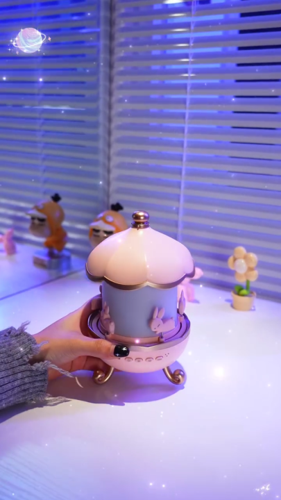 BUNNY'S Carousel Night Light Projector – 360° Rotating LED Lamp for Kids & Home Decor