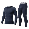 2-piece Autumn And Winter Solid Color Fashionable Casual Base Set Slim Fit Sports Fitness Long Sleeved Pants Warm Underwear Set.