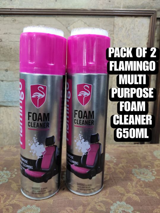PACK OF 2 MULTI-PURPOSE FOAM CLEANER FLAMINGO 650 ML
