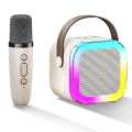 Hot sale Portable Wireless Speaker LED Light K12 Audio Microphone Karaoke Speaker Bluetooth Wireless Microphone. 