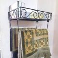Space saver Metal Wall Stand Includes 3 Jaymamaz Hangers 12″ Black. 