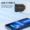 Total 20W Multi Port Wall Charger USB PD Adapter For Xiaomi iPhone 13 12 for Samsung Mobile Phone Plug Charging. 