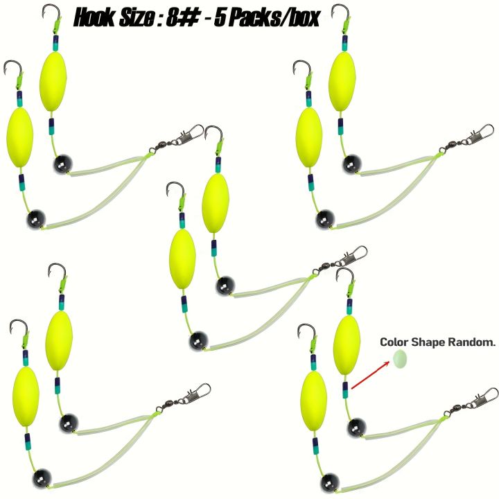 TAKBAS%205Packs%20Reverse%20Off-Bottom%20Double%20Hook%20Rig%20Set:%20Ideal%20for%20European%20Carp%20Fishing,%20Bypass%20Weeds,%20Stones%20&%20Silt%20-%20Image%207
