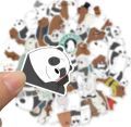 25PCS white, Grey and brown cute teddy bear stickers. 