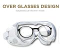 Eyes Protection Goggles with Seller warranty Transparent Fully Enclosed Anti-Impact Safety Glasses Anti-Fog Sand-Proof Water-Proof Goggles With Adjustable Headband. 