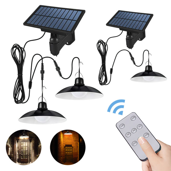 Split Solar Pendant Lamp Outdoor Indoor IP65 Waterproof LED Light with
