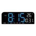 Large Digital Wall Clock Temp Date Week Display USB Powered Table Clock Wall-mounted Dual Alarms LED Clocks. 