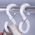 8Pcs Stylish & Durable S-shape Hanger Hooks Multifunctional Kitchen Home Enduring Organizer S Windproof Hooks Lock Hanger Hooks. 