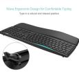 keyboard bluetooth arteck hb323 universal wave  Ergonomic keyboard with palm rest  multi device connection Black COLOR. 