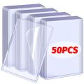 1/25/50Pcs Transparent Korean  Card Sleeve with Protective Film Clear Card Holder Idol Photo Game Card Cover 35PT. 
