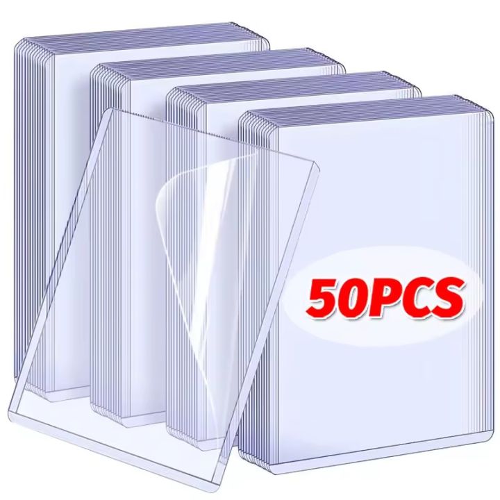 1/25/50Pcs Transparent Korean  Card Sleeve with Protective Film Clear Card Holder Idol Photo Game Card Cover 35PT