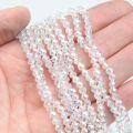 85 pieces 6mm crystal glass beads (washable) usein jewelery bracelets and clothing etc.. 