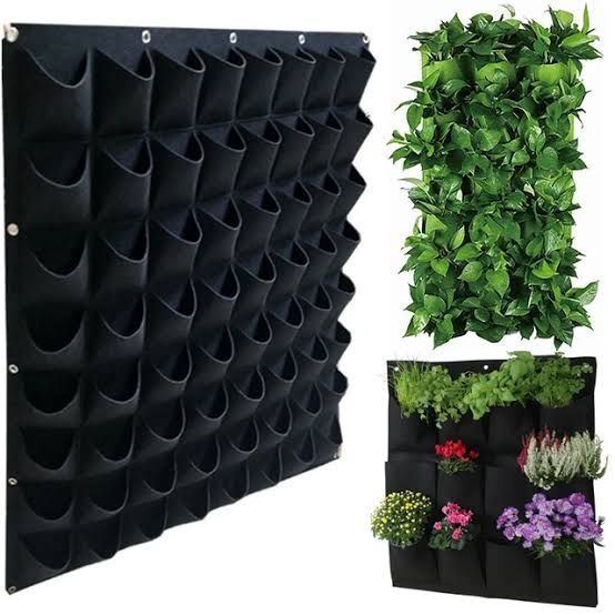 Wall Mounted Vertical Garden Plant Growing Container Bag 3/6/9/12/24 pockets Grow Bags BY HAMZA EXPRESS