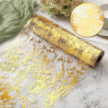 Sparkle Metallic Table Runners Gold Silver Thin Table Runner Glitter Sequin Metallic Foil Mesh Roll Birthday Party Decor Wedding.