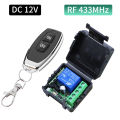 DC12V 10A Relay Receiver RF 433Mhz Universal Switch Remote Control 1CH Module 2CH Transmitter for LED Lighting Garage Gate Door.