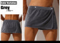 Sleep Bottoms Man Microfiber Pajamas Men Nightwear Short towel Pants Side Split Bathrobe Culottes Soft Thick.