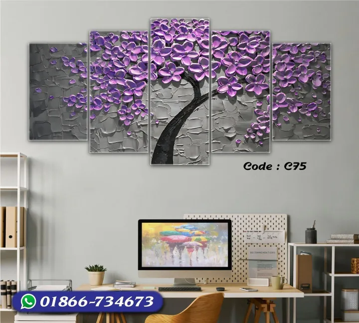 5Pcs%20In%201%20Set%20Wall%20Canvas%20Art%20Ready%20to%20Hang%20for%20Living%20Room%20or%20Bedroom%20Home%20Decoration%20On%20Wall%20Canvas%20Painting%20Wall%20-%20Image%202