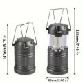 Portable Camping Lantern 2pcs– 3×AAA Battery Powered LED Tent Light for Outdoor Hiking Camping Emergency Home Use – Compact Fold. 