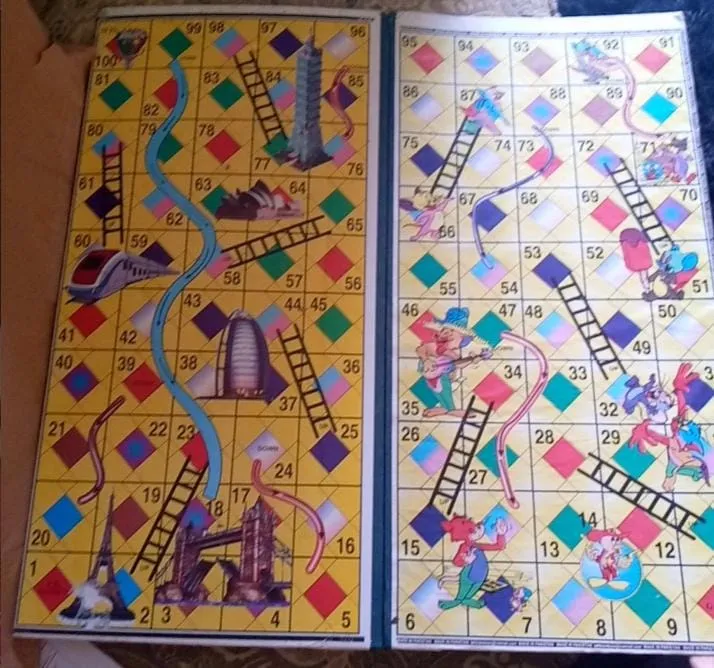 2-in-1 Classic Ludo & Snakes and Ladders Game – 20x20 Inches Foldable ...