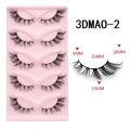GROINNEYA Cat eye Eyelashes 3D Natural False Lashes Fluffy Soft Cross 5 pairs Manga Lashes Wispy Natural Eyelash Extension Makeu. 