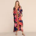 Kaftan Dress Over Size Women Beach Dress Cover Up Summer Clothes Kimono Mujer Vestidos De Fiesta. 