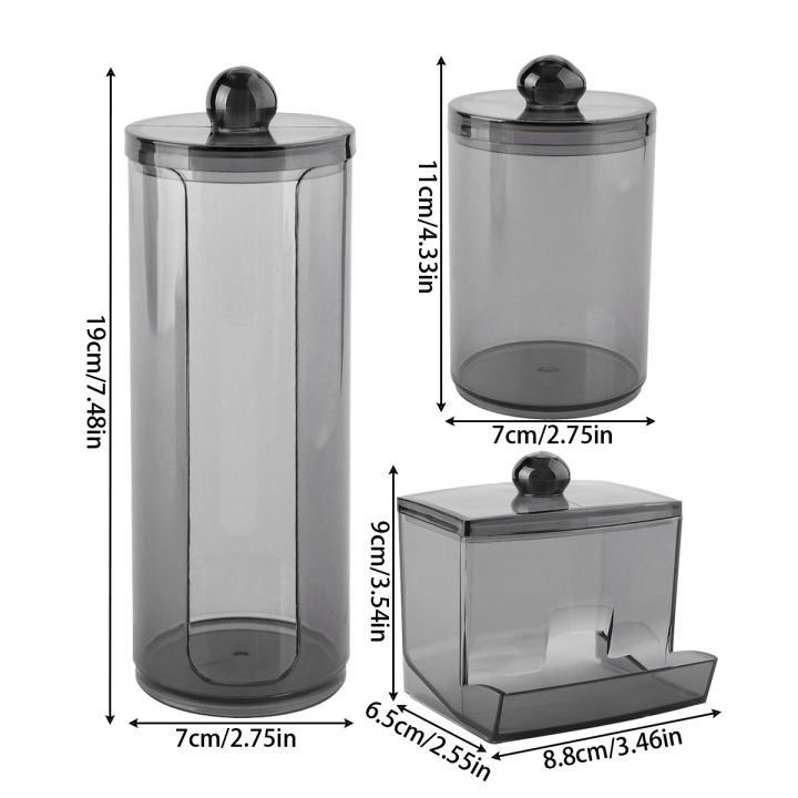 1/3%20Pcs%20Acrylic%20Qtip%20Holder%20with%20Lid%20Clear%20Cotton%20Pad%20Holder%20Bathroom%20Makeup%20Organizers%20Containers%20Storage%20Box%20for%20Cotton%20Ball%20-%20Image%204