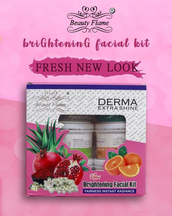 Derma Extra Shine. 6 Steps Complete Facial Kit. 100% Resulted.
