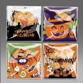 100pcs- New Halloween Cookies Bag 100Pcs Nougat Snowflake Crisp Fruit Bag Ghost Festival Party Gift Zipper Lock Bags Candy Packa. 