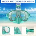 Panoramic 180° Snorkel Mask - Anti-Leak & Anti-Fog Half Face Scuba Diving Goggle for Snorkeling. 