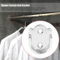 2 Pcs Wardrobe Bracket Heavy Duty Rod Socket Flange Rod Holder Closet Rod End Support U Shaped Rail Support Furniture Hardware. 