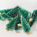 5/8pcs Mini Christmas Trees Small Artificial Christmas Tree Ornament Cedar Pine Sisal Tabletop Merry Christmas Party Decoration. 