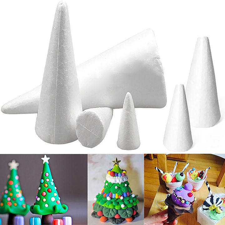 Christmas Tree Polystyrene Foam Tip Cone Craft DIY Materials Handmade ...