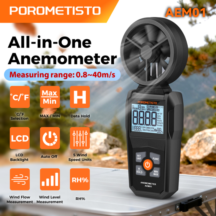 Digital Anemometer 0.8~40m/s Handheld Wind Speed Meter Air Velocity ...