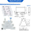 1PCS Relay 5V 12V 24V DIN Rail Slim Relay Module HF41F 6A 250VAC 30VDC Industrial Interface Relay With LED 41F-5/12/24-ZS. 
