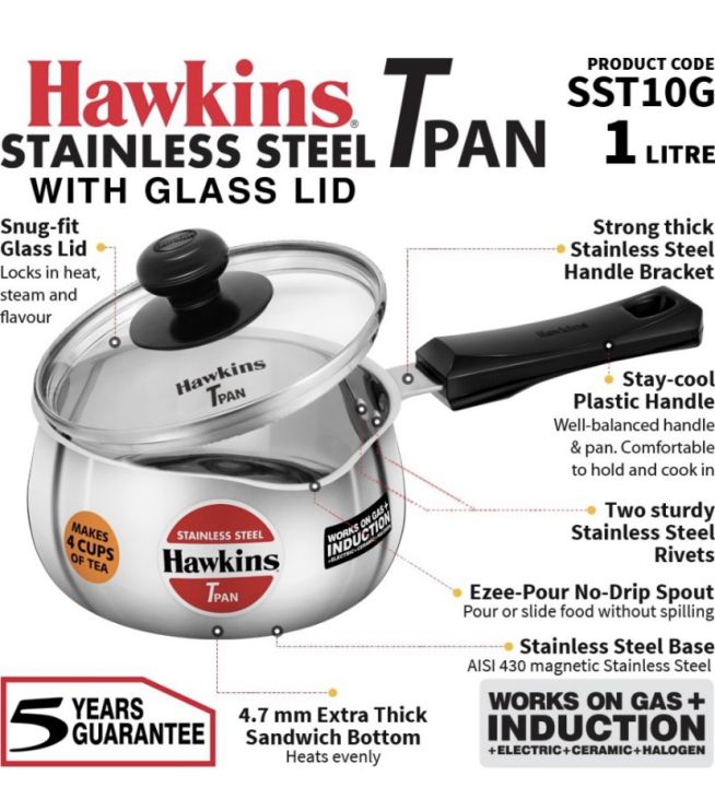 Hawkins%20Stainless%20Steel%20Tpan%20(SST10G)with%20glass%20lid%20Tope%201%20L%20capacity%2015.1%20cm%20diameter%20(Stainless%20Steel,%20Induction%20Bottom)%20-%20Image%202