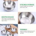 4PCS Sauce Dishes Stainless Steel Golden Appetizer Seasoning Serving Tray Bowl Spice Plates Set Soy Sauce Dish Spice Plates. 