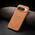 Luxury Solid Color Matte Leather Wallet Card Slot Skin Texture Phone Case For Google Pixel 9 Pro XL 8 8A Pro Bumper Back Cover.