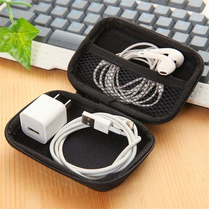EVA Travel Storage Bag Portable Zipper Case for Headphone Earphone Charging Cable Electronics Organizer Data Cable Packing
