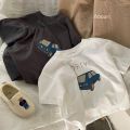 Solid Color Prnted Short Sleeve Tees Summer Clothing Boys Loose Casual O-neck T-shirts Children's Clothes Baby Boy T Shirts Tops. 