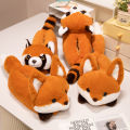 Cute Red Panda Fox Shoes Women Men Winter Slippers Warm Plush Soft Sole Girls Indoor Home Floor Slipper Women Cartoon Footwear. 
